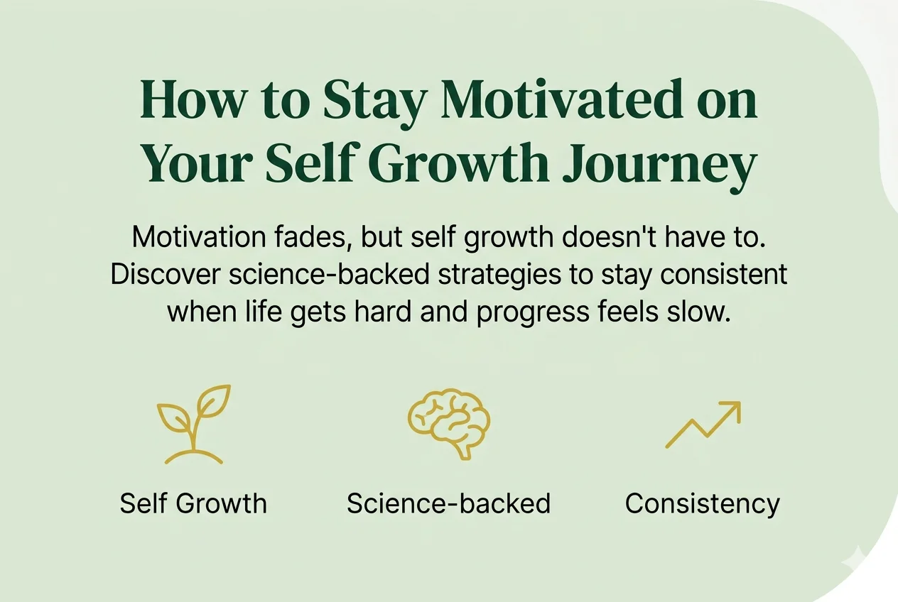 How to Stay Motivated on Your Self Growth Journey .